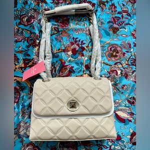 NEW* KATE SPADE Natalia Medium Flap Crossbody Women's Leather Handbag (White)